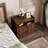 2-Drawer Walnut Tone Nightstand With Storage Mid Century Bedside Table