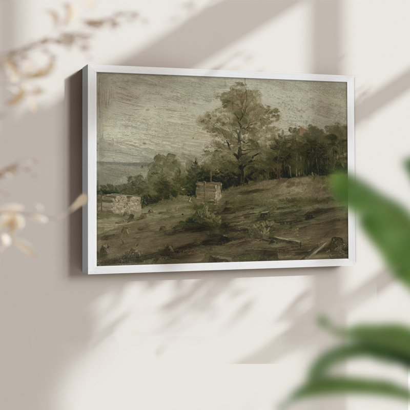 Paysages rétro - DCXCI - Reproduction encadrée - Restickable, H 22 po x l 28 po, Blanc