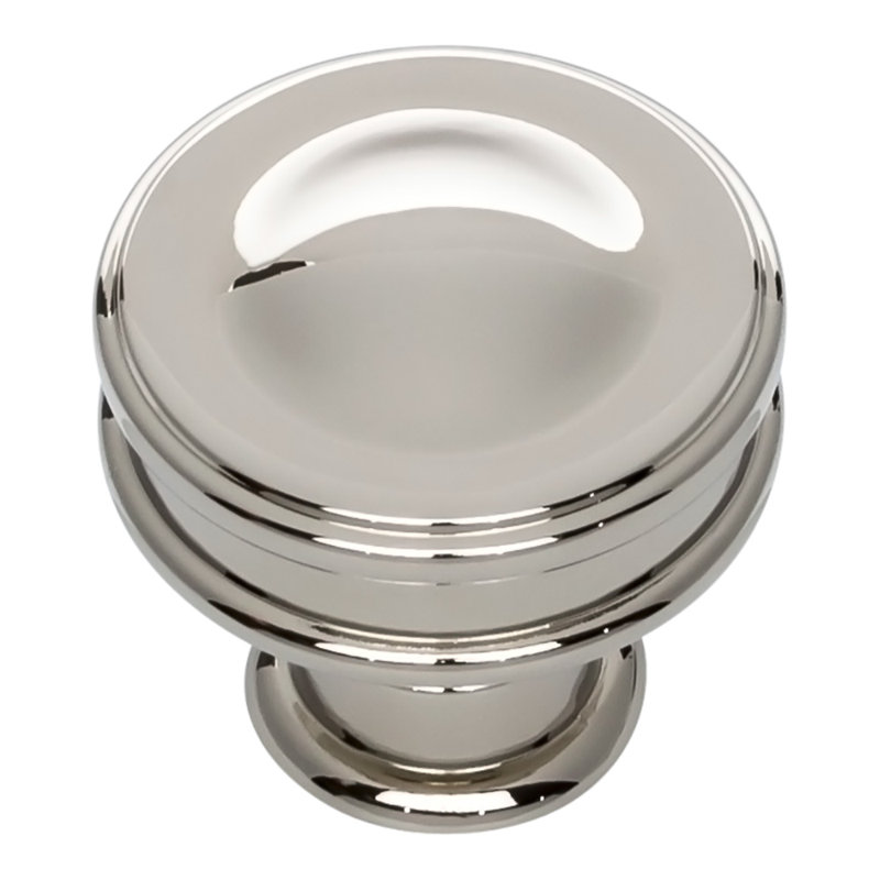 Oskar 1 1/4" Diameter Round Knob, Polished Nickel