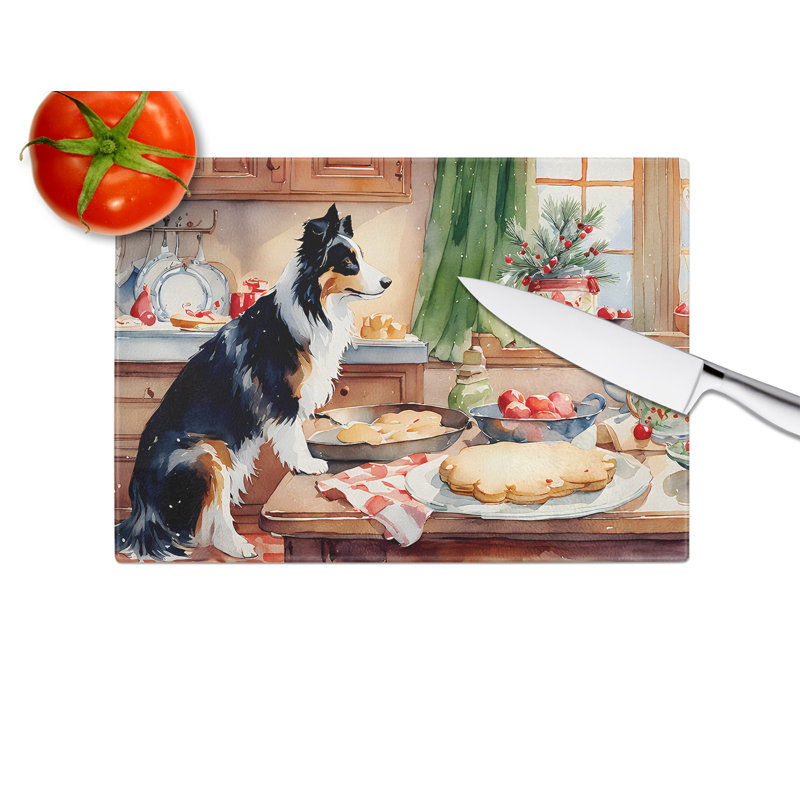 Planche à découper en verre Border Collie