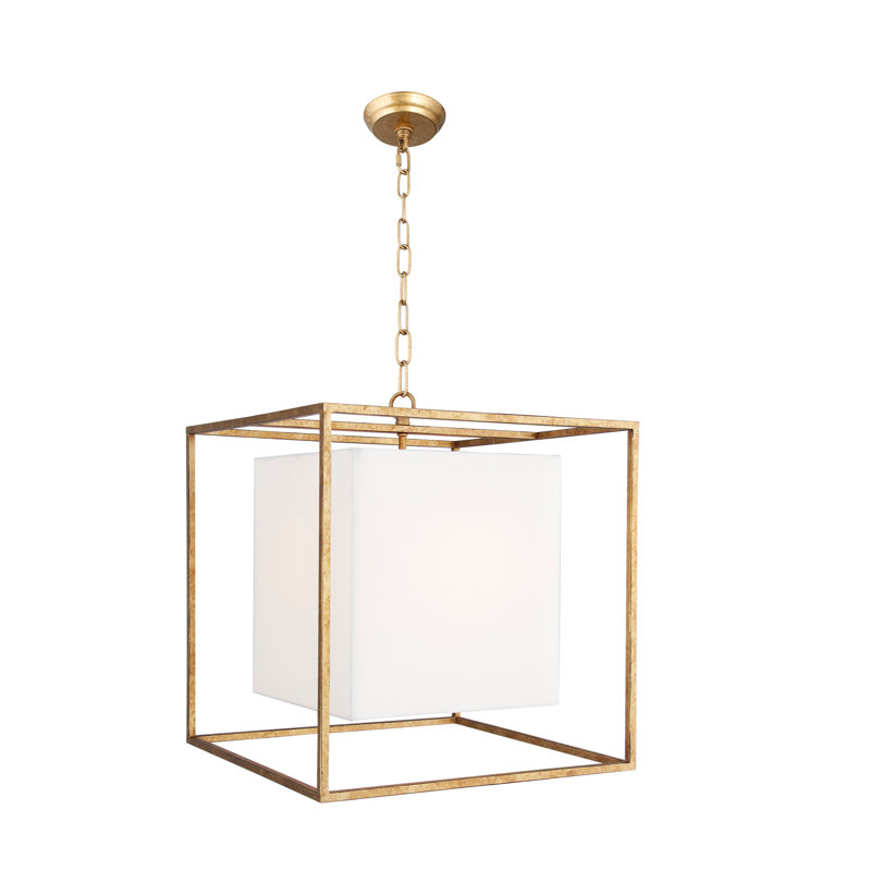 Luminaire suspendu carré lanterne 1 lumière Lisette