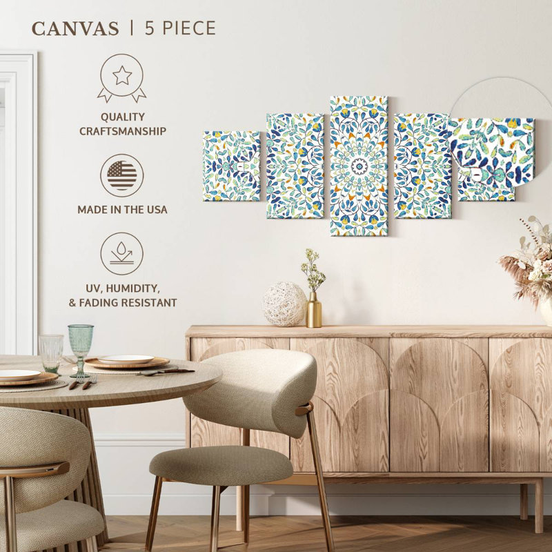 Mandala délicat, H 24 po x l 55 po