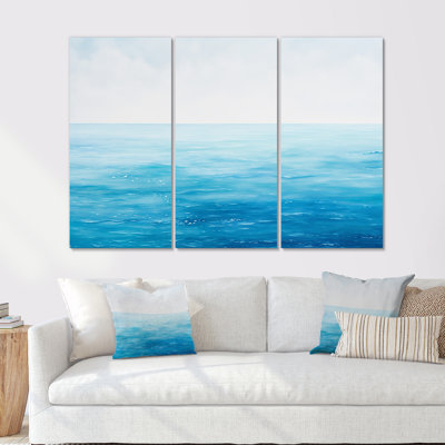 «Blue Ocean In Motion Scenery I», ensemble d'art mural océan