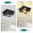 2-Pack Industrial Squre Black Metal 2-Light Flush Mount Ceiling Light(Bulb Not Include)