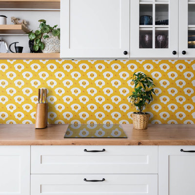 Sharmaine 50 x 100 cm PVC Tile in Yellow