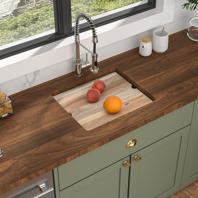 Évier de cuisine en quartz composite encastrable en granite avec station de travail encastrable en quartz de L 21 po x l 18 po avec accessoires Quartz