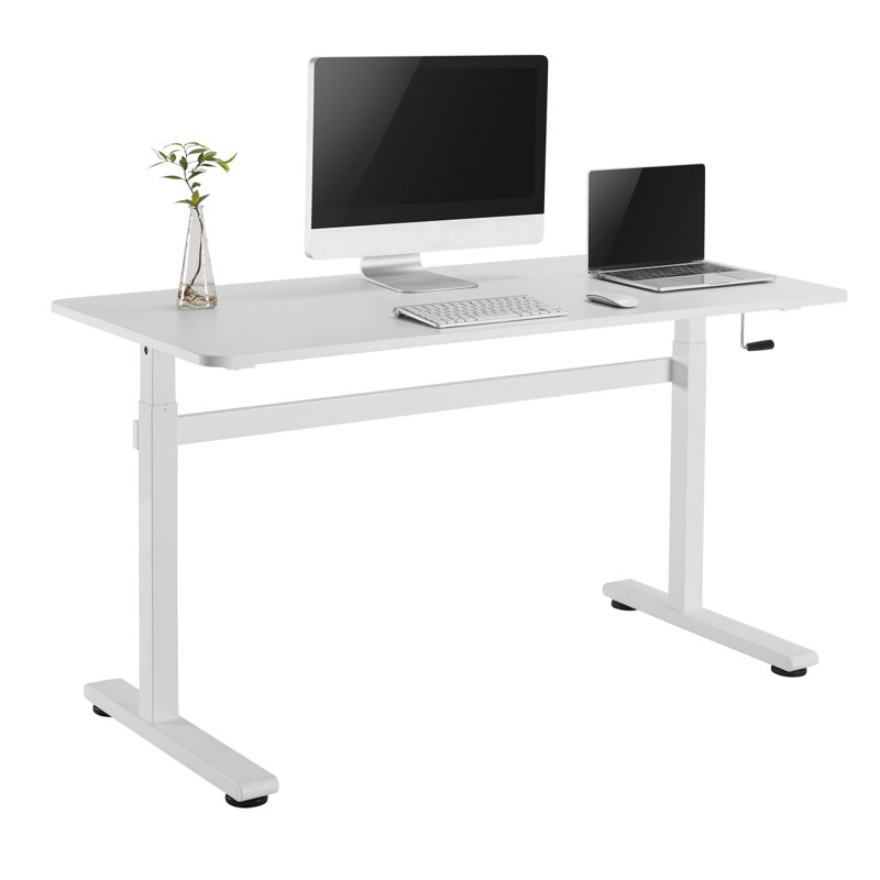 Bureau debout à hauteur ajustable Jaffrey, Blanc