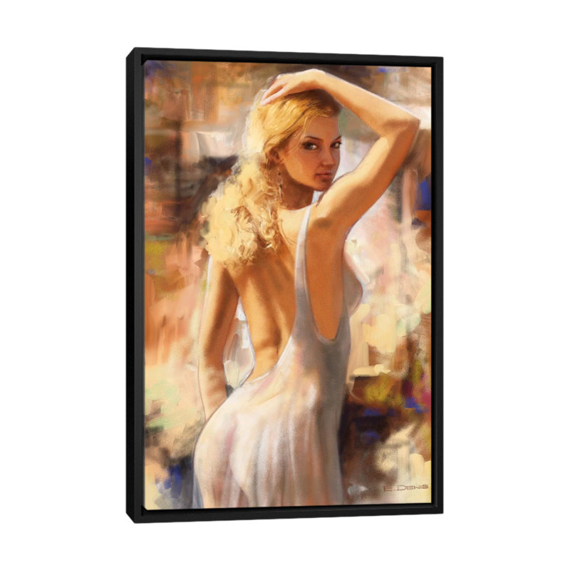 «Seduction I», reproduction sur toile, H 26 po x l 18 po x P 1,5 po, Toile encadrée noire, Pas de tapis