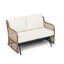 Balançoire de patio pour 2 personnes avec coussin Ratten