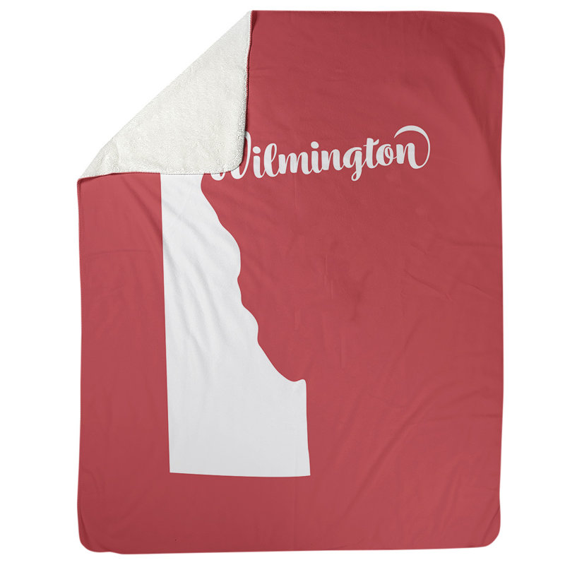 Jeté polaire wilmington delaware, l 52,5 po x L 62,5 po, Rouge