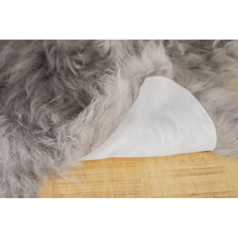 Tapis gris en peau de mouton Algernon