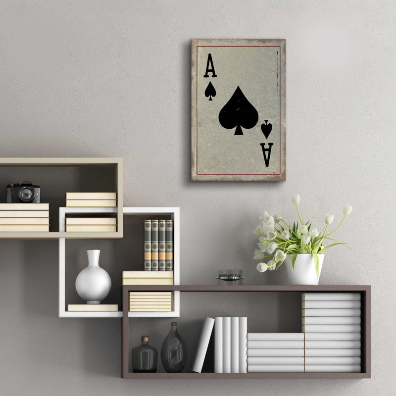 «Ace of Spades» par Cindy Jacobs, art mural en verre acrylique, H 24 po x l 16 po x P 0,2 po