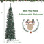 Arbre de Noël mince pin vert / blanc avec pommes de pin-739361445
