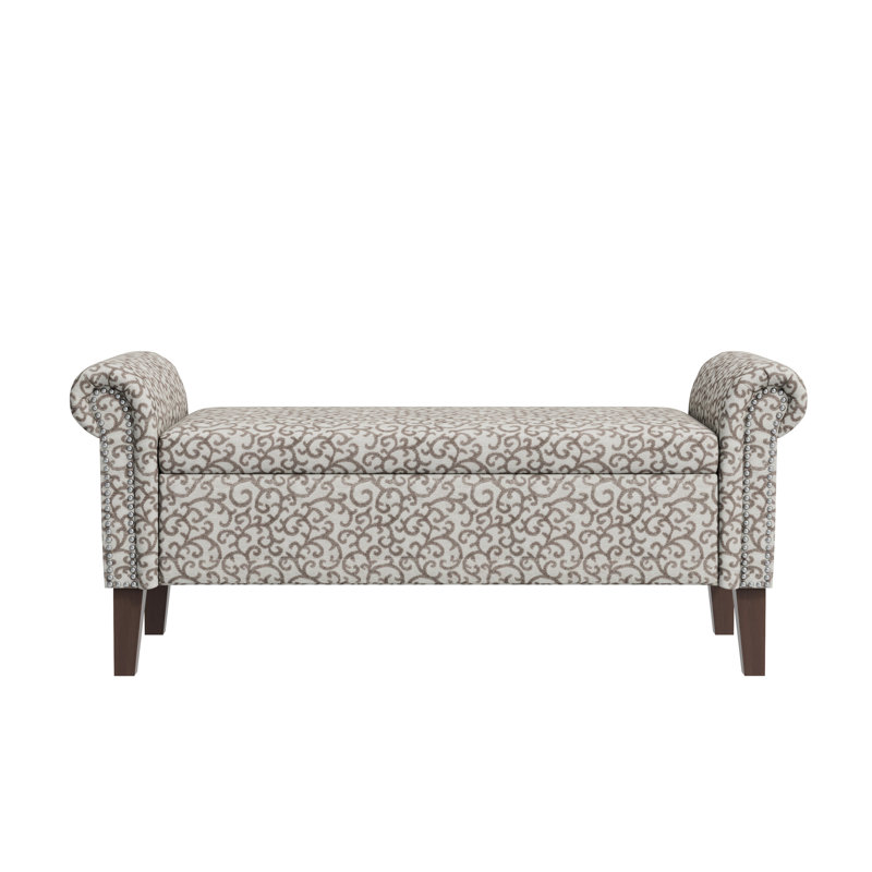 Classic Storage - Spacious Storage, Cover, Rolled Arm Accent In Traditional Style Upholstery, Accents