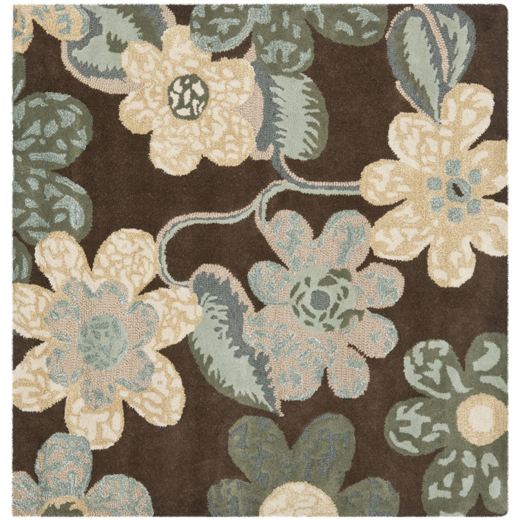 Mccullough Hand Tufted Wool Floral Rug