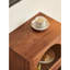 Petite armoire d'appoint avec couvercle en verre