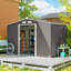 Outsunny 9 x 6 ft Metal Garden Shed Waterproof Galvanised Grey