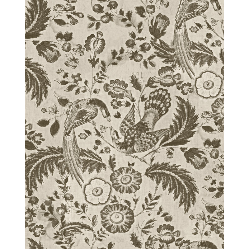 Tyrol Apres-Ski Home Floral Wallpaper Roll, Taupe/Brown