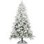 Arbre de Noël artificiel à charnière enneigé 7 pi - blanc réaliste, non éclairé, idéal pour la maison