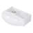 16.5X11 Inch White Ceramic Rectangle Wall Mount Bathroom Sink With Single Faucet Hole