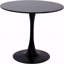 Table de salle à manger ronde noire, table tulipe moderne 31,5 po avec base en métal