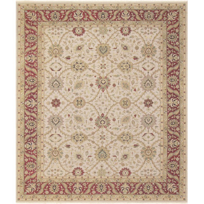 Tapis unique en laine noué à la main de style années 1990 de 9 pi 0 po x 11 pi 9 po Kellyanna 1990S