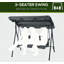Fauteuil à baldaquin inclinable réglable, balancelle de patio extérieur, pour patio, jardin