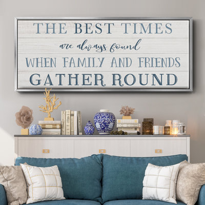«Family and Friends Gather», toile encadrée