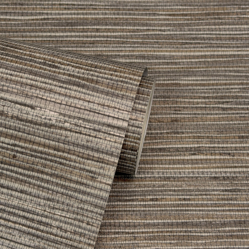 Suri Grasscloth Luxury Wallpaper, Brown