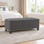 Linen Upholstered Bench-1989929878