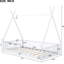Lit simple avec clôture en blanc - Bois de pin massif pour un décor charmant-941571283