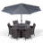Karcher 6 Seater Dining Set with Cushions and Parasol