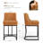 Donicia 26'' H Upholstered Metal Counter Stools-1191594009-1194021119