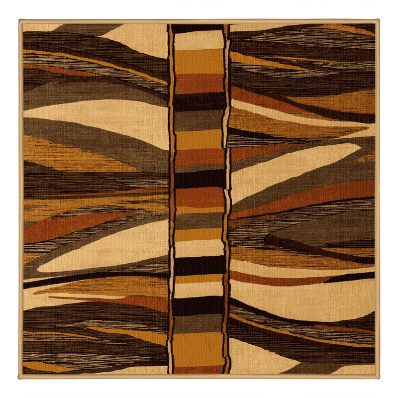 Washable Didgeridoo Music Area Rug, Square 4'