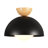 11.8" 1-Light Modern Industrial Dome Flush Mount Ceiling Light with Opal Glass Globe