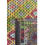 Tapis unique en laine noué à la main de style années 2000 de 6 pi 11 po x 9 pi 10 po vert / bleu / rouge Jijim