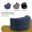 33.5cm Wide Curved Solid Colour Footstool Ottoman with Storage-1008829935