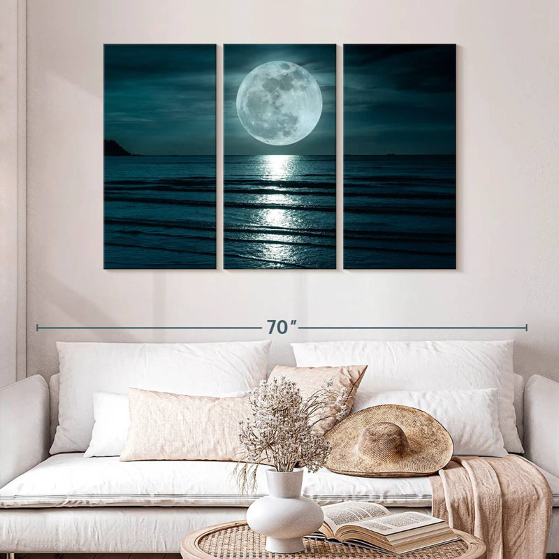 'Big Moon, 32" H x 50" W