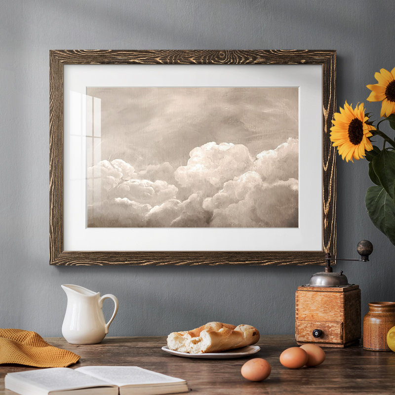 " Painted Clouds I ", 26" H x 38" W, Walnut