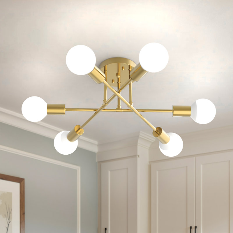 Flush Mount  Ceiling Light, Gold