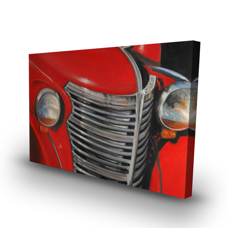 50's Car Grid Gros plan - Art sur toile pour la décoration intérieure