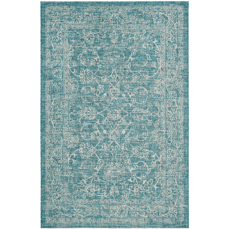 Abhik Indoor/Outdoor Rug, Rectangle 160 x 231 cm, Turquoise