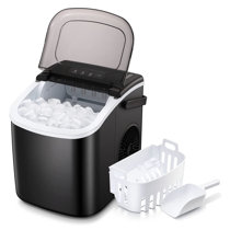  Joy Pebble Ice Makers Countertop, Portable Ice Maker Machine  with Self-Cleaning, 25lbs/24Hrs, 6 Mins/9 Pcs Bullet Ice,2 Ice Sizes, Ice  Scoop and Basket, Handheld Ice Maker for Kitchen/Home/Party : Appliances