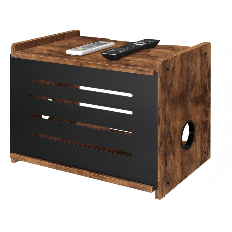 Router Shelf, Wood Wifi Box Hider, Projector Shelf Stand, Router Modem Storage Box Power Strip Cable Management Hider Rack, Routers Cover Organizer For Office Home