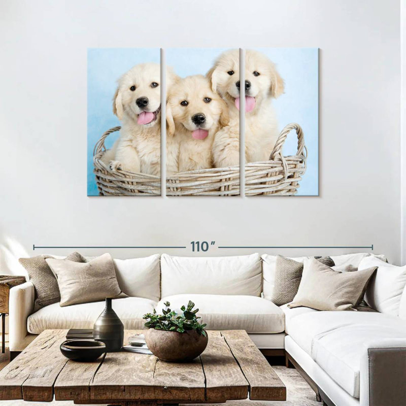 Brampt Buffy Biskit And Beau, 48" H x 74" W