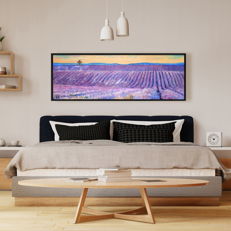 "Paysage d'un champ de lavande" sur toile