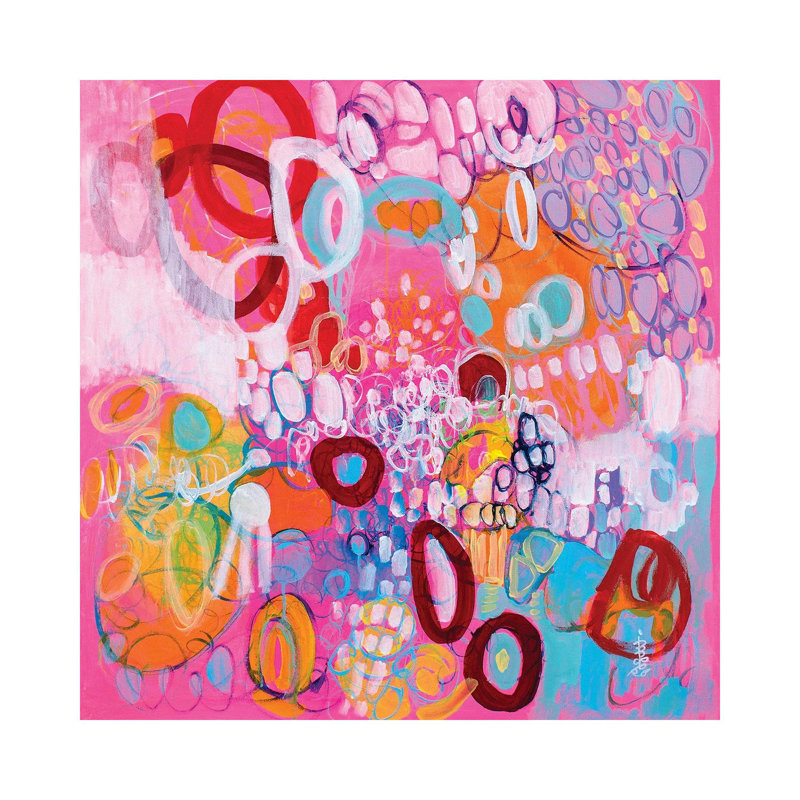 Happy Hour I By Misako Chida - Wrapped Canvas Painting by Misako Chida - Wrapped Canvas Painting, 45.72 cm H x 45.72 cm W