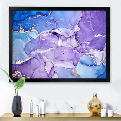 " Blue And Purple Abstract Marble I "