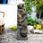 Fountains | 42.5" 5-Tier Modern Waterfall Fountain, Indoor Outdoor Garden | Resin | Tiered