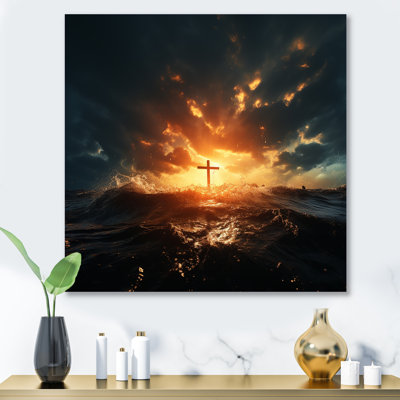Heavenly Cross Christian symbolism I - Christianisme, art mural en métal